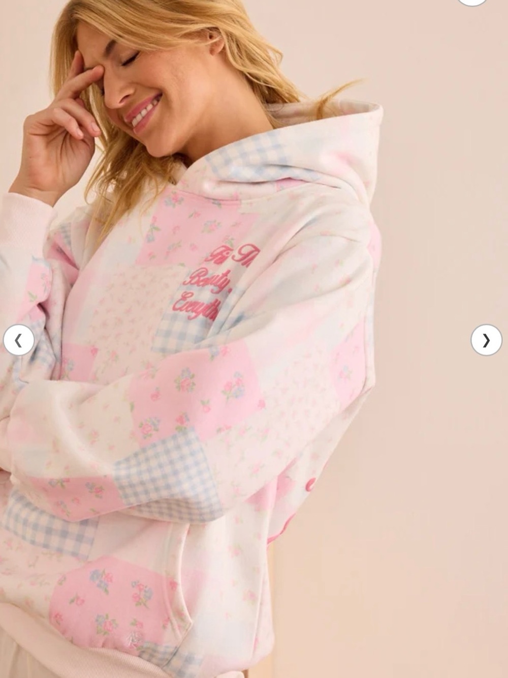 Altar’d State Find The Beauty Floral Patchwork Hoodie Size M Brand New - Picture 1 of 10